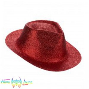 Chapéu de Purpurinas Vermelho