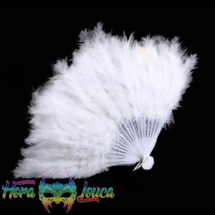 Leque Plumas Branco